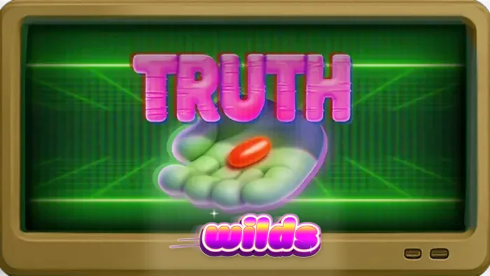 Tampilan layar utama slot Truth dengan tema konspirasi yang misterius